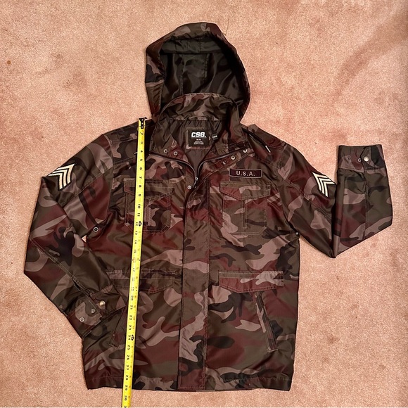 (#124) CSG Men’s Camouflage Windbreaker Jacket - Picture 4 of 12